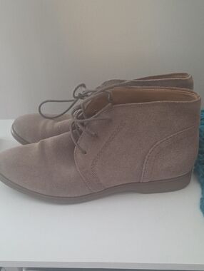 Franco Sarto Taupe Suede Ankle Shoe
